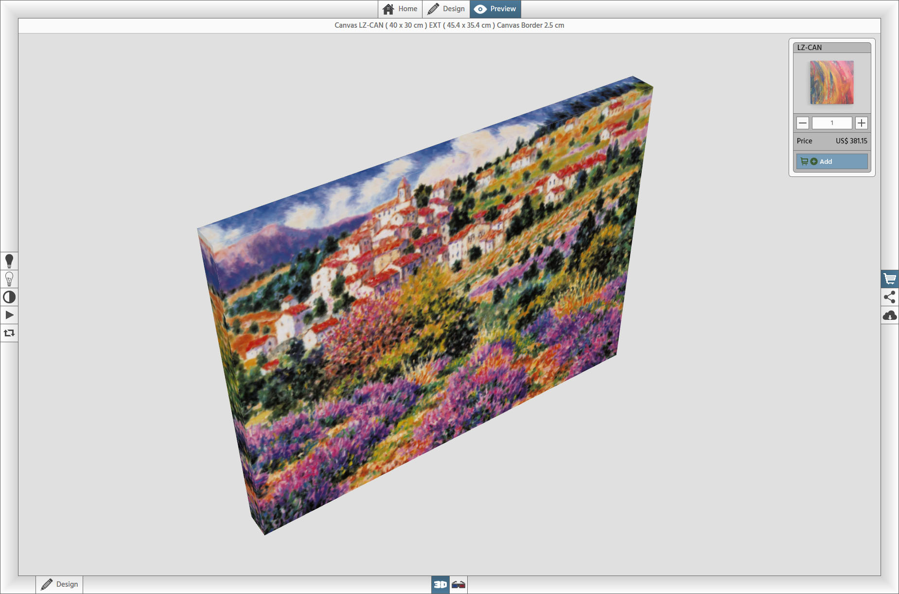 Print On Demand - Canvas 3D